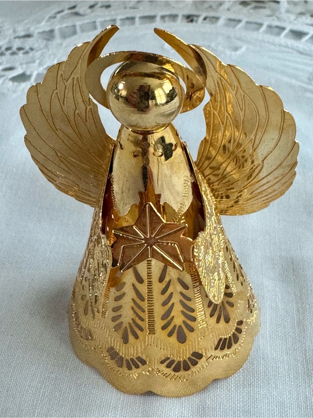Hallmark Keepsake Miniature Tree-Topper "Heavenly Glow"  Angel 1988 in box